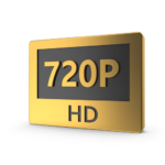 720p HD Logo in Gold